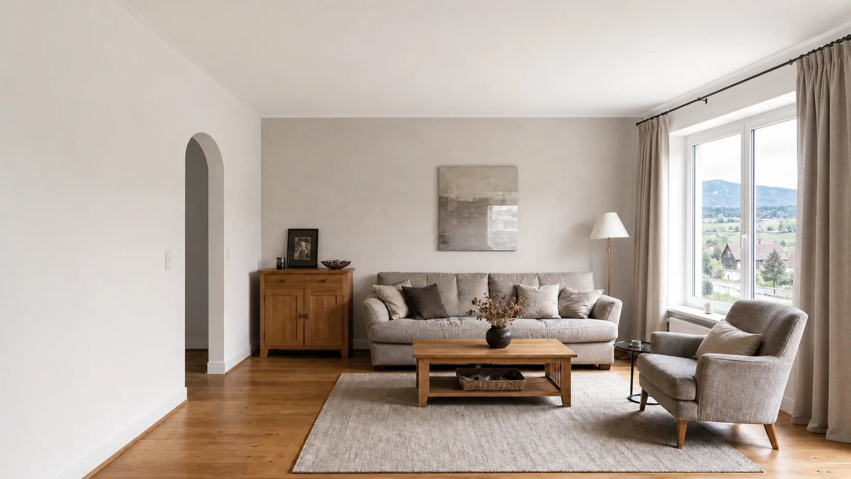 Visualisierung des fertig renovierten Wohnraums